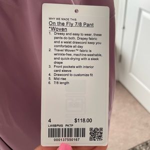 On the fly 7/8 pant woven